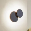 Lucande LED-væglampe Elrik, sort, 20 cm høj, metal