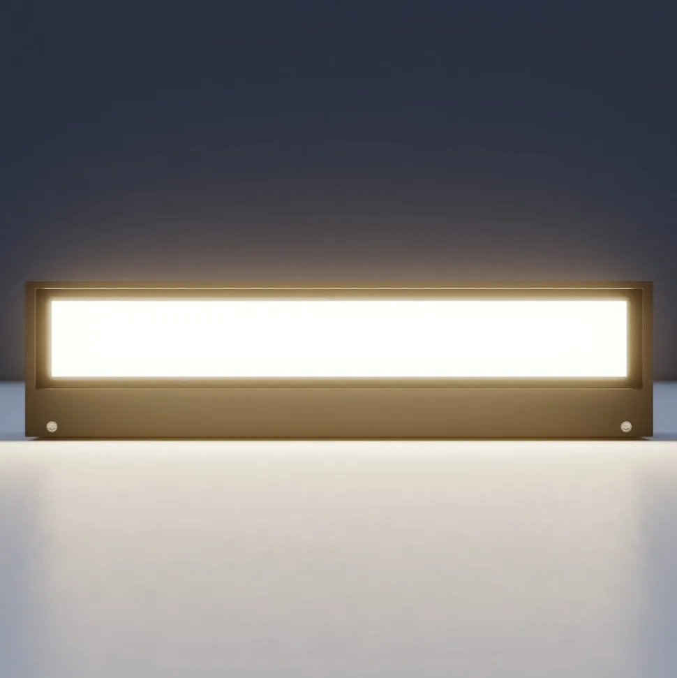 Lucande LED-væglampe Lengo, 25 cm, antracit, down, 3000K