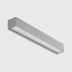 Lucande LED-væglampe Lengo, 50 cm, sølv, 1 lyskilde, IP65