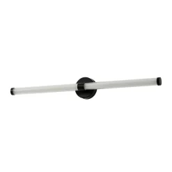 Lucande LED-væglampe Melisa, sort, 90 cm, CCT, IP44
