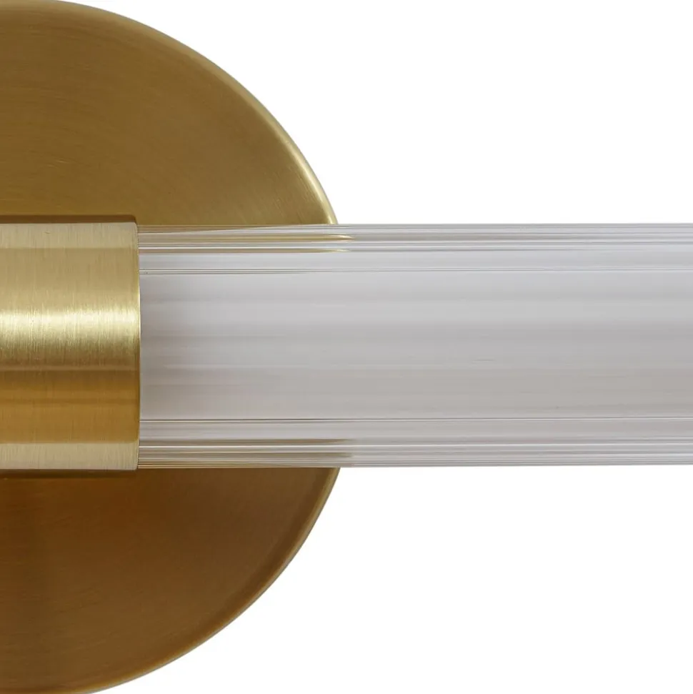 Lucande LED-væglampe Melisa, guld, 90 cm, CCT, IP44