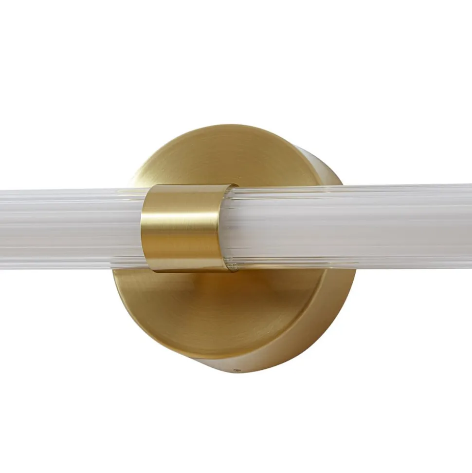 Lucande LED-væglampe Melisa, guld, 90 cm, CCT, IP44