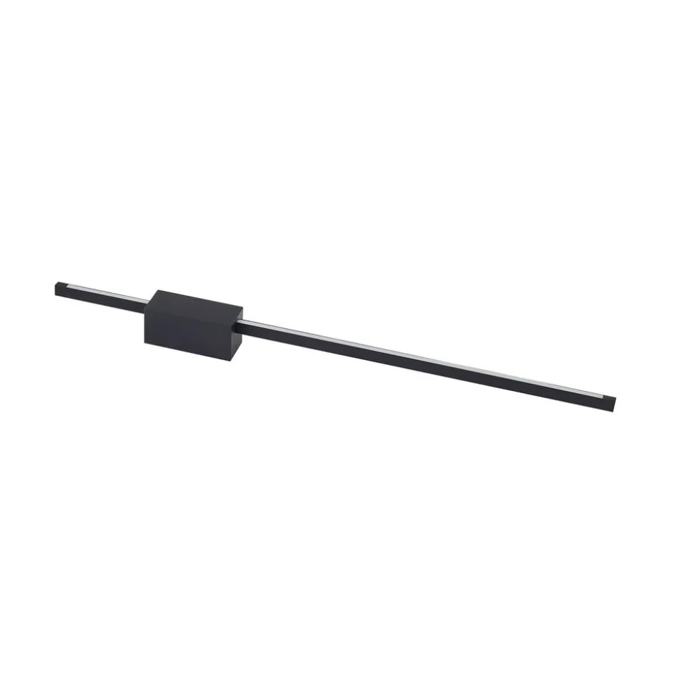 Lucande LED-væglampe Skaila, sort, længde 90 cm, 3.000 K