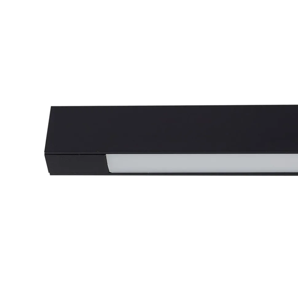 Lucande LED-væglampe Skaila, sort, længde 90 cm, 3.000 K