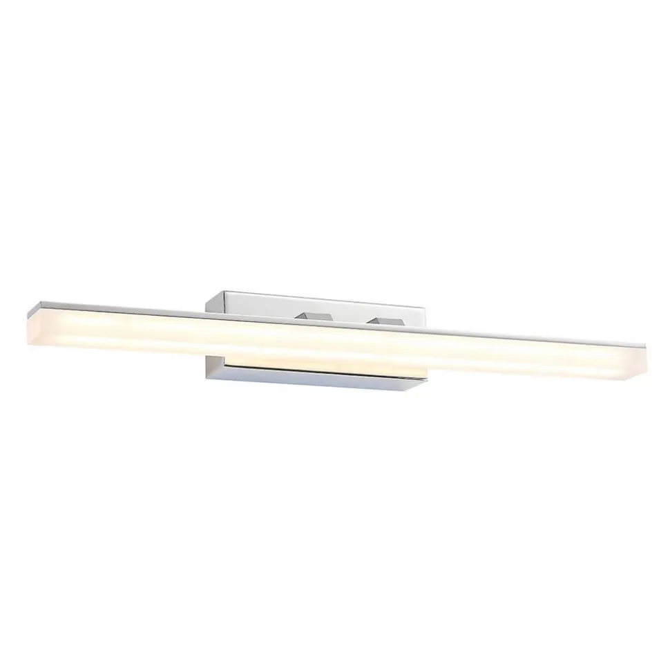Lucande LED-væglampe til badeværelset Julie, 46 cm, krom, metal, IP44
