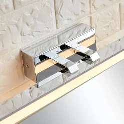 Lucande LED-væglampe til badeværelset Julie, 46 cm, krom, metal, IP44