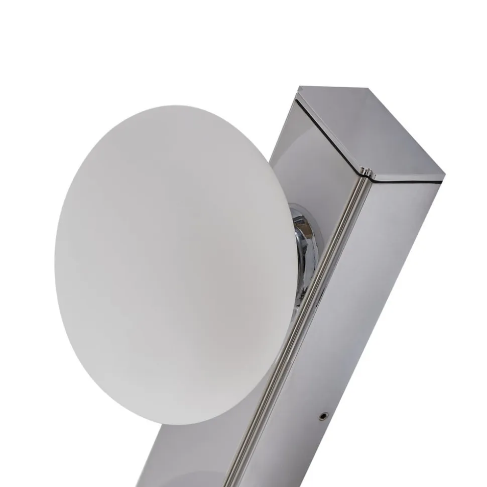 Lucande LED-væglampe til badeværelset Myrra, krom, glas, 60 cm, IP44