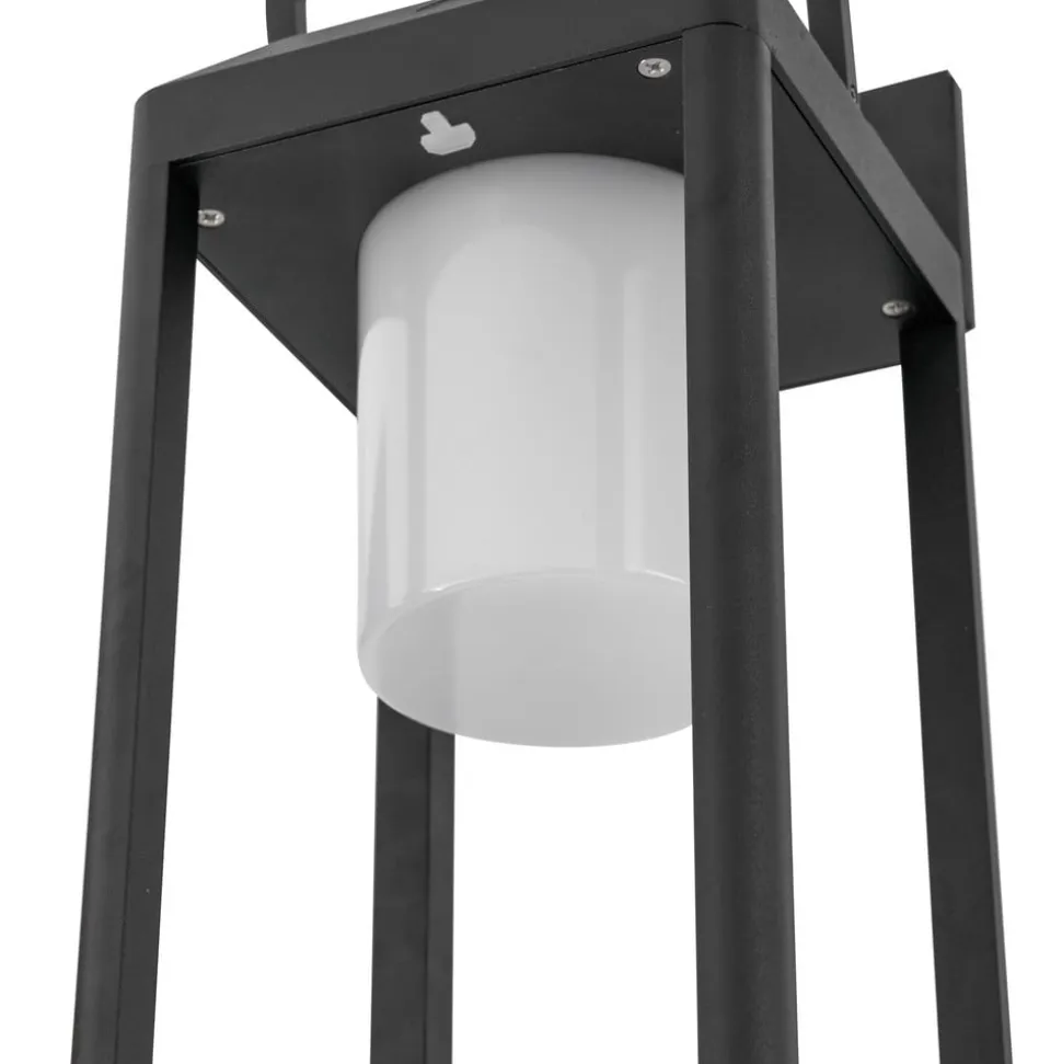 Lucande LED-væglampe Tilena, kantet, sort, aluminium