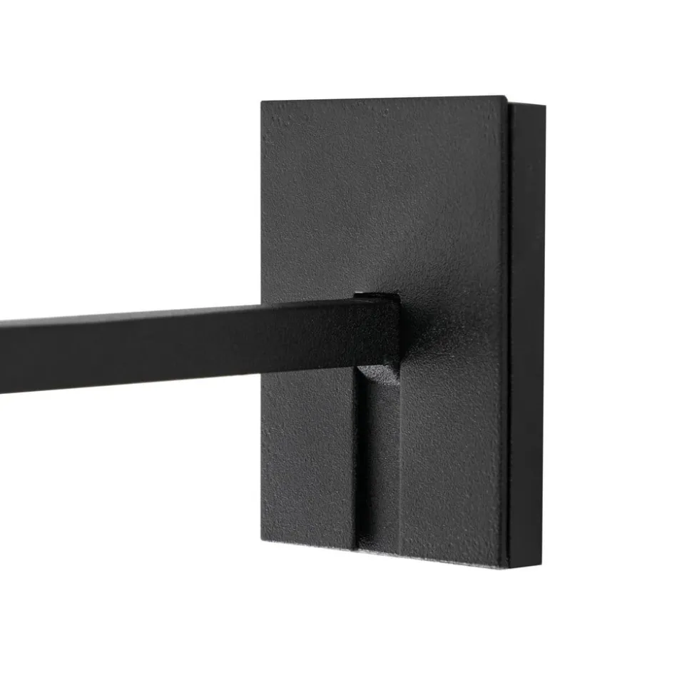 Lucande LED-væglampe Tilena, kantet, sort, aluminium