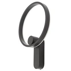 Lucande LED-væglampe Yekta, indirekte, sort, dæmpbar