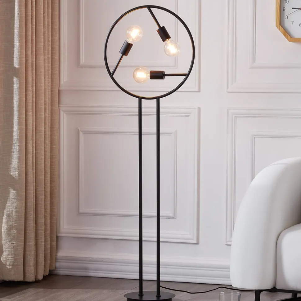 Lucande Linnard gulvlampe af jern, 3 lyskilder