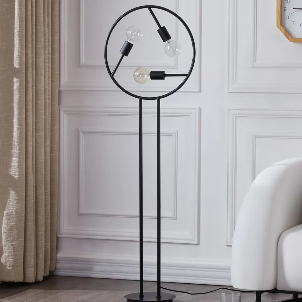 Lucande Linnard gulvlampe af jern, 3 lyskilder