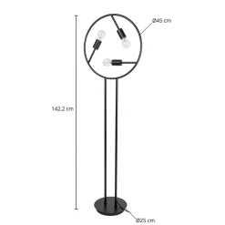 Lucande Linnard gulvlampe af jern, 3 lyskilder