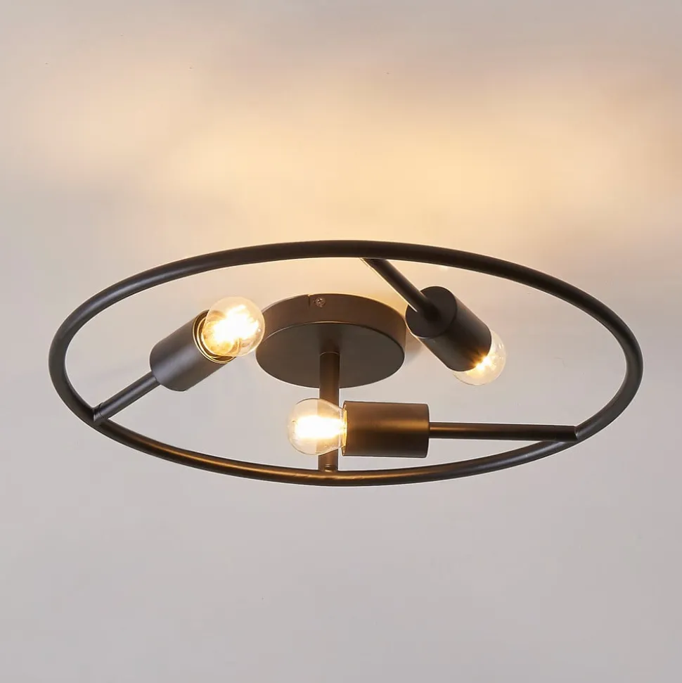 Lucande Linnard loftlampe af stål, 3 lyskilder