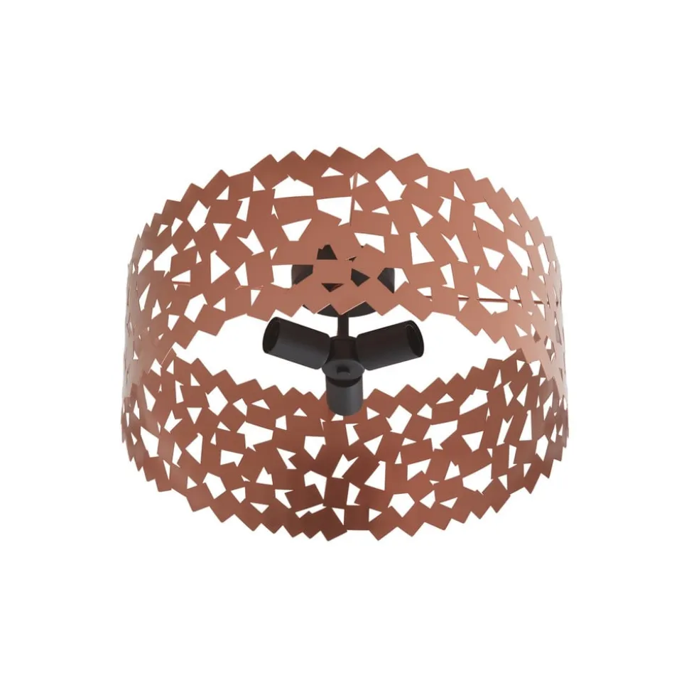 Lucande loftlampe Aeloria, kobber, jern, Ø 50 cm, E27