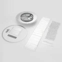 Lucande loftlampe Limana, Ø 50 cm, krom, krystal