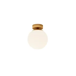 Lucande loftslampe Bidolo, messingfarvet, glas, 15 cm, IP44