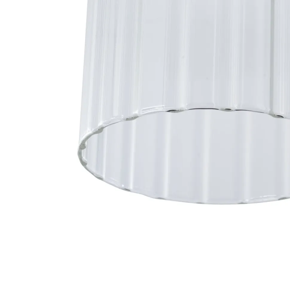 Lucande loftslampe Eirian, 1-lys, sort, glas, E27