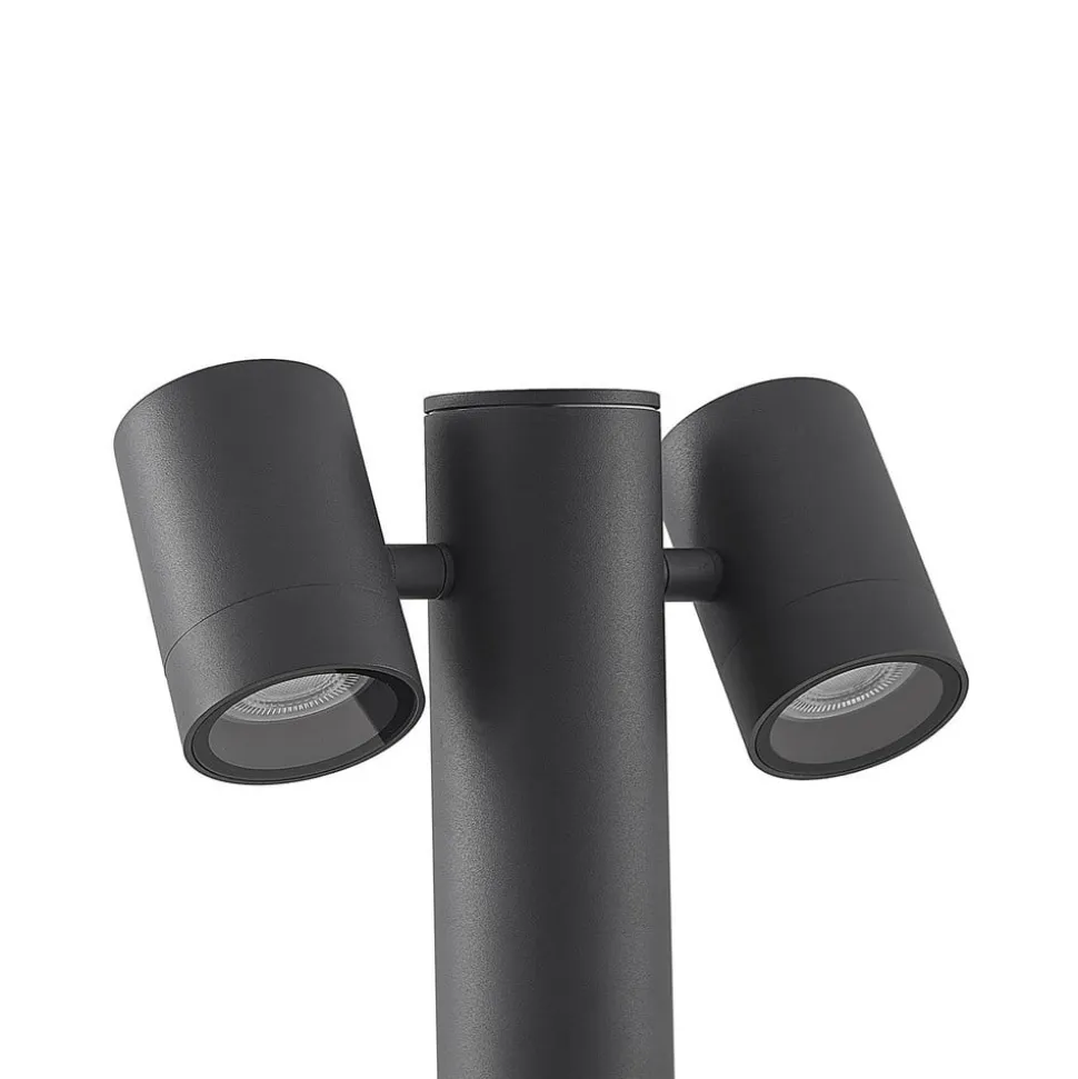 Lucande Maloney sokkellampe, 50 cm, antracit, IP54