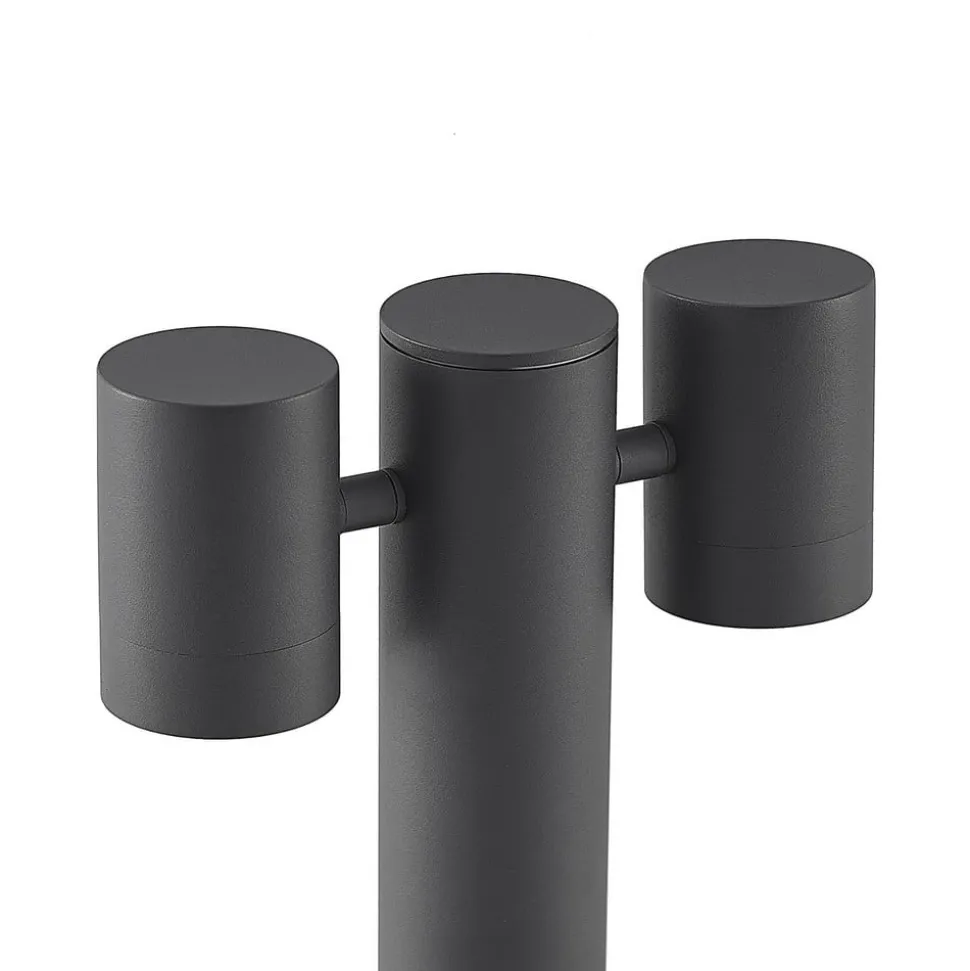 Lucande Maloney sokkellampe, 50 cm, antracit, IP54