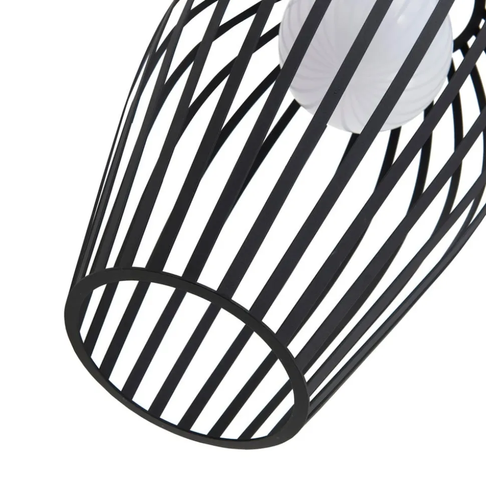 Lucande Marrin udendørs hængelampe, sort, metal, Ø 31 cm