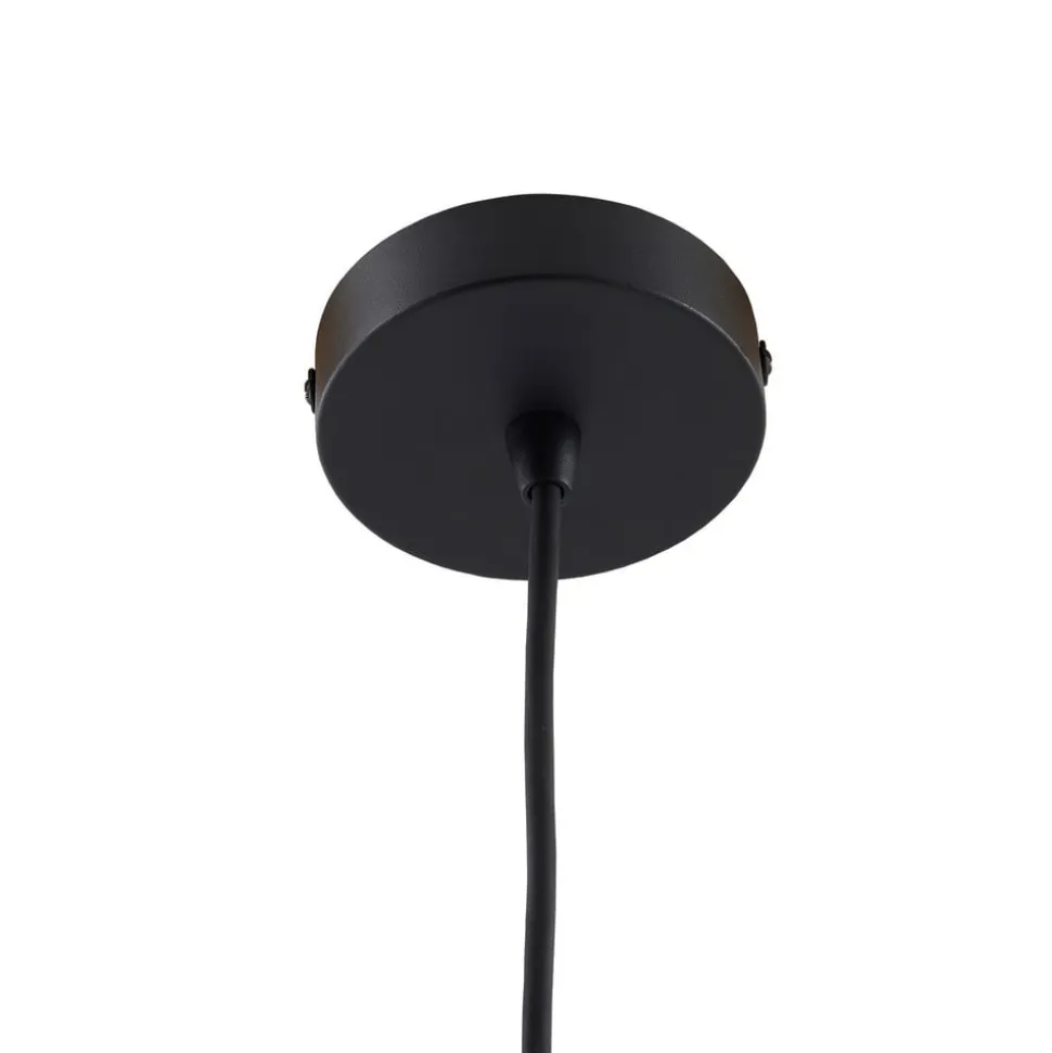 Lucande Marrin udendørs hængelampe, sort, metal, Ø 31 cm