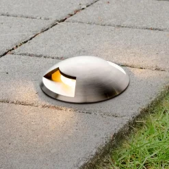 Lucande nedgravningsspot Helene, Ø 9 cm, aluminium, IP67