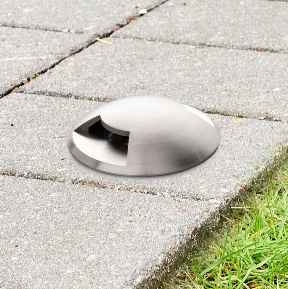 Lucande nedgravningsspot Helene, Ø 9 cm, aluminium, IP67