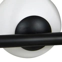 Lucande pendel Isandro, sort/opal, 7-lys