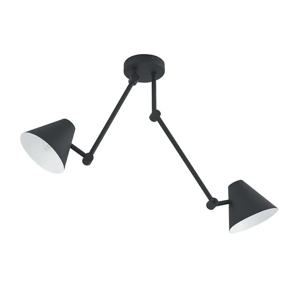Lucande Phina loftlampe i sort, 2 lyskilder