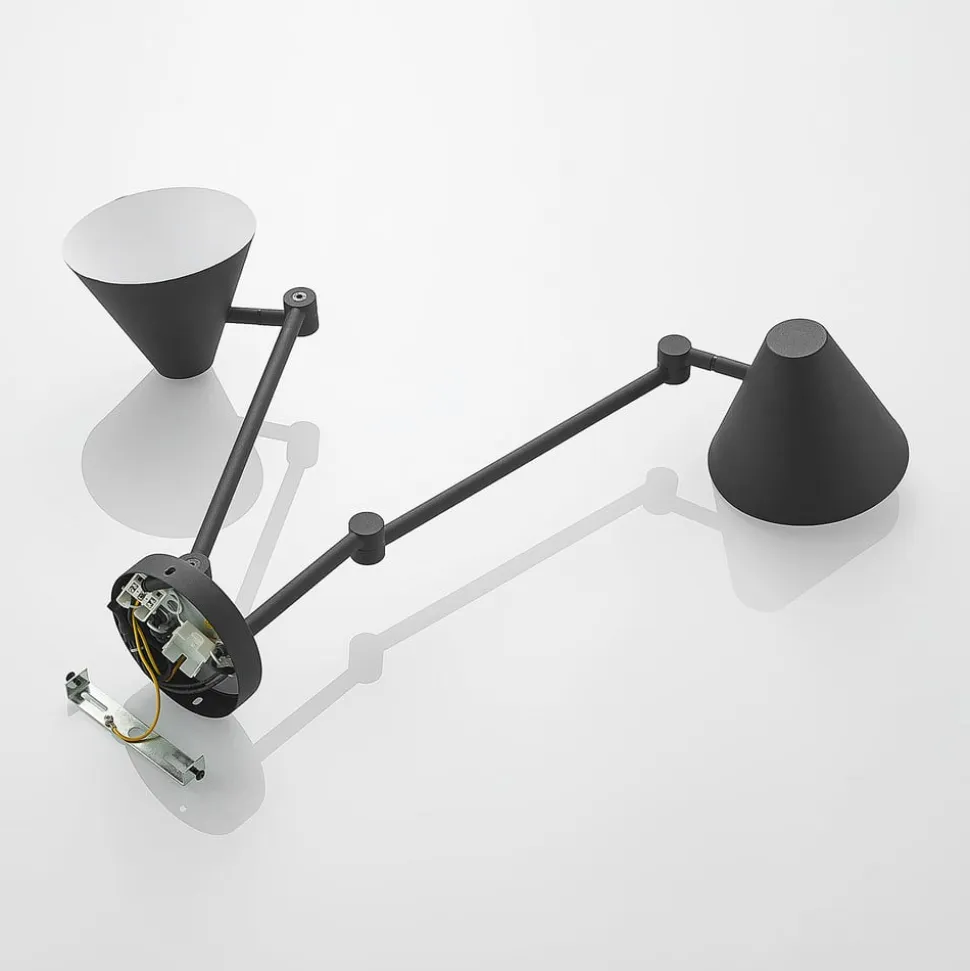 Lucande Phina loftlampe i sort, 2 lyskilder