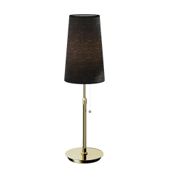 Lucande Pordis-bordlampe, messing-sort