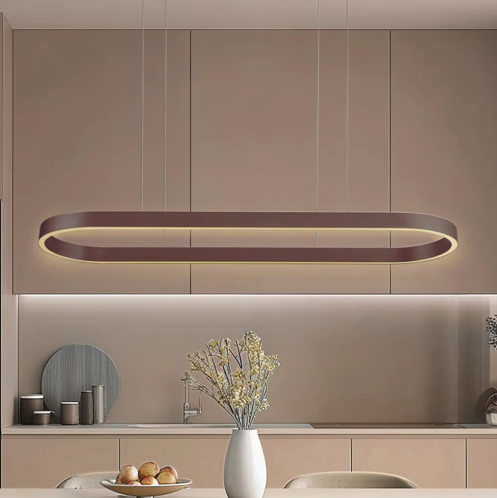 Lucande Smart LED-hængelampe Melinay, kaffe, CCT, Tuya