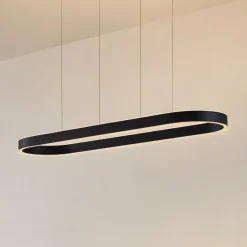 Lucande Smart LED-hængelampe Melinay, sort, CCT, Tuya