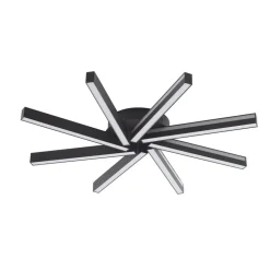 Lucande Smart LED-loftlampe Tjado, Ø70 cm, sort, RGBW
