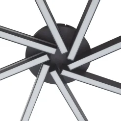 Lucande Smart LED-loftlampe Tjado, Ø70 cm, sort, RGBW