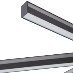Lucande Smart LED-loftlampe Tjado, Ø70 cm, sort, RGBW