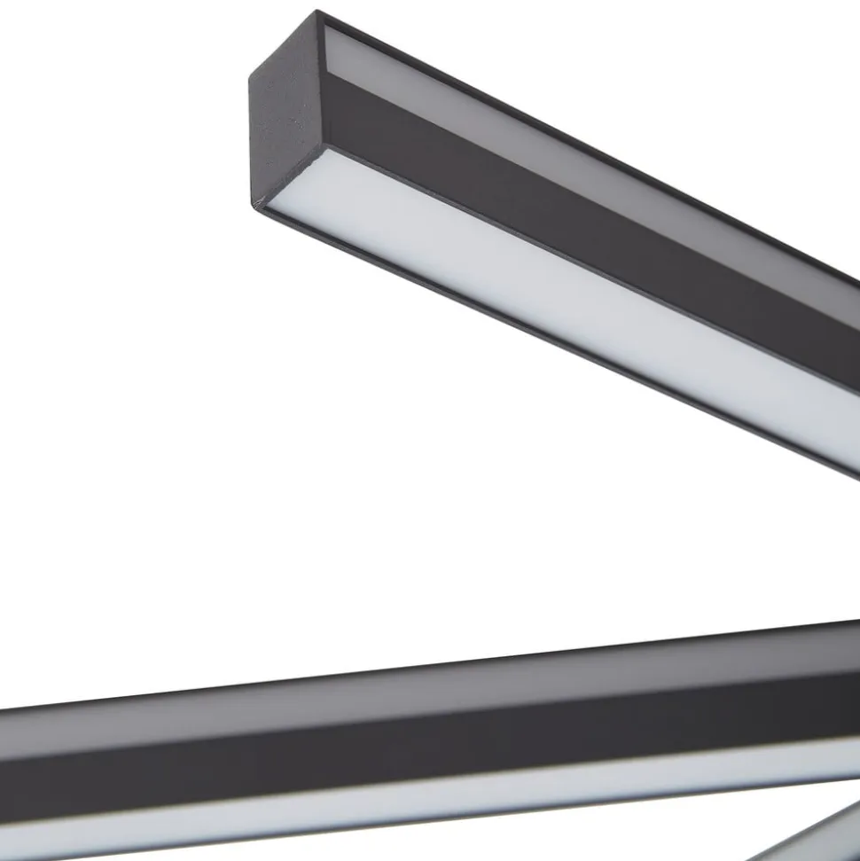 Lucande Smart LED-loftlampe Tjado, Ø70 cm, sort, RGBW