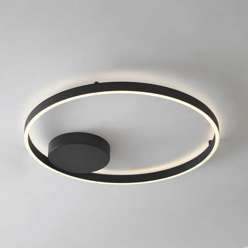 Lucande Smart LED-loftlampe Moise, sort, CCT, Tuya