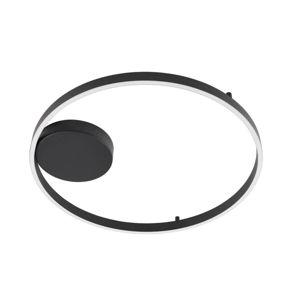 Lucande Smart LED-loftlampe Moise, sort, CCT, Tuya