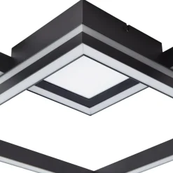 Lucande Smart LED-loftslampe Tjado, 85 cm, sort, RGB, CCT