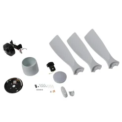 Lucande Smart LED-loftventilator Moneno, hvid, DC, Tuya