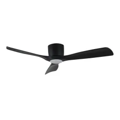 Lucande Smart LED-loftventilator Moneno, sort, DC, Tuya