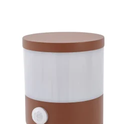 Lucande sokkellampe Corban, rust, sensor, stikkontakter, IP44