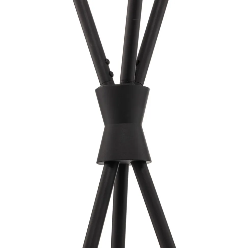 Lucande Sotiana gulvlampe, 3 glaskugler, sort