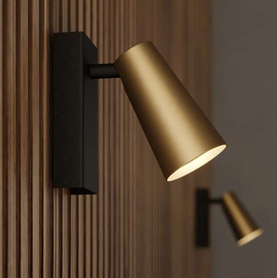 Lucande spotlight Angelina, messing/guld, metal, 1 lyskilde.