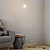 Lucande Taylan gulvlampe af jern, glasskærm
