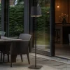 Lucande terrasselampe Andrei, grå, 150 cm høj, IP54, E27