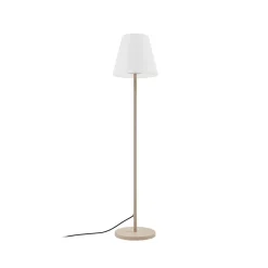 Lucande terrasselampe Jaimy, beige, metal, 150 cm, E27