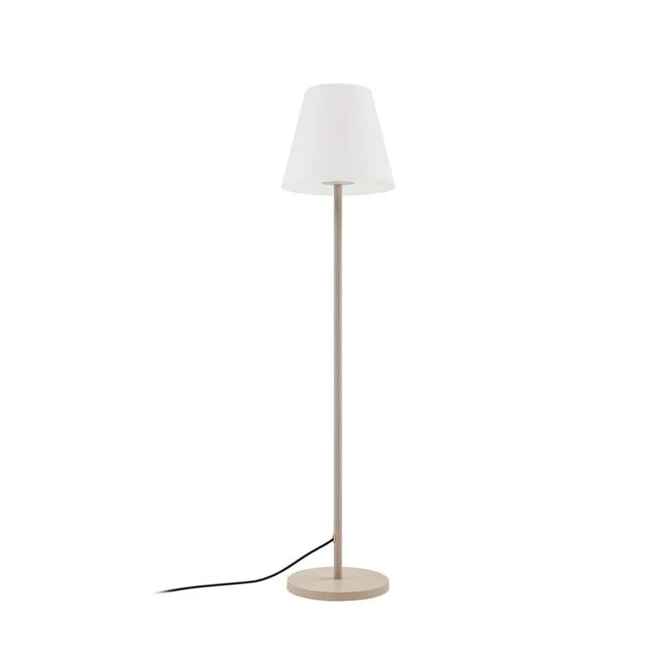 Lucande terrasselampe Jaimy, beige, metal, 150 cm, E27
